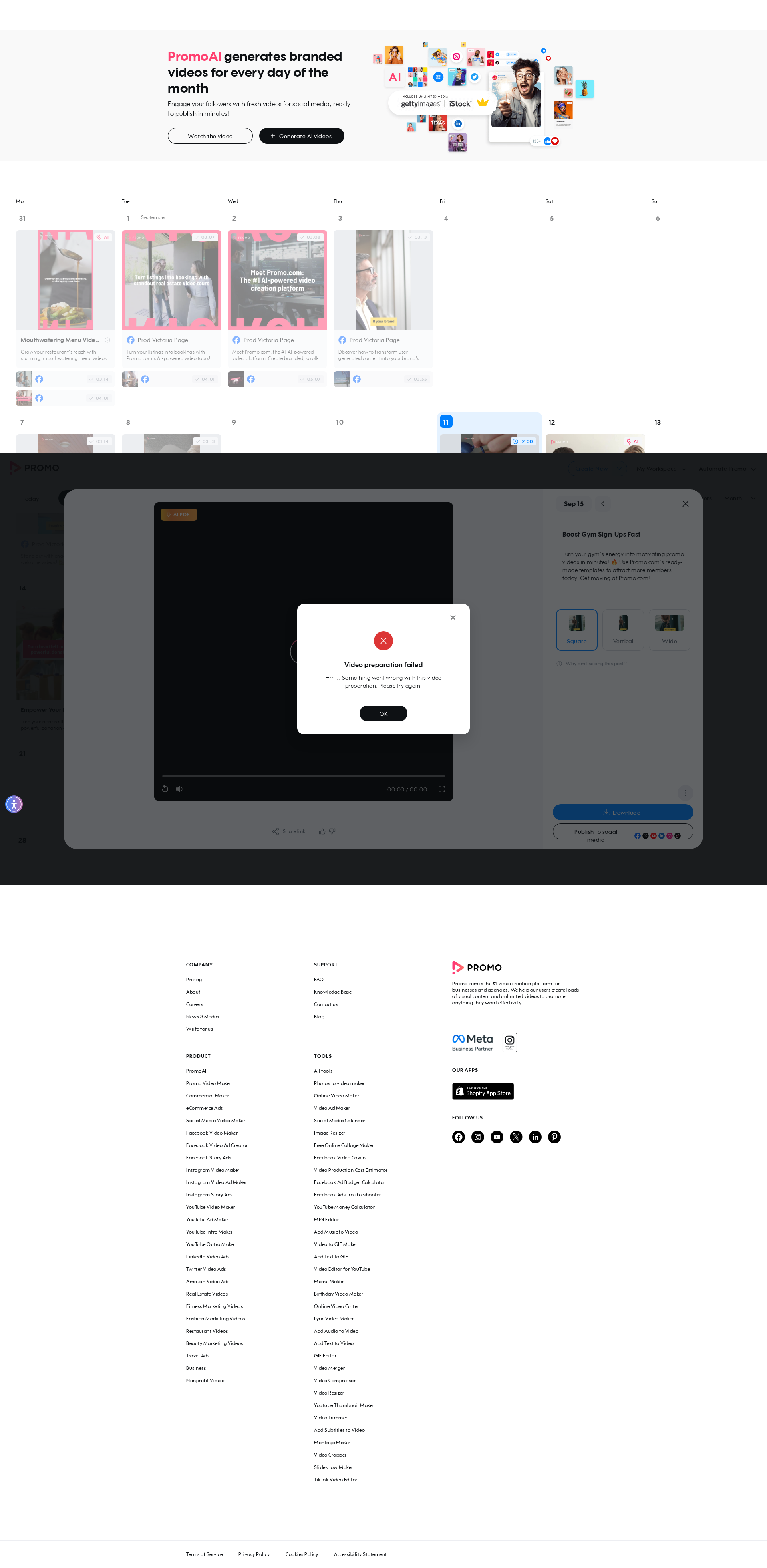 Test failure screenshot